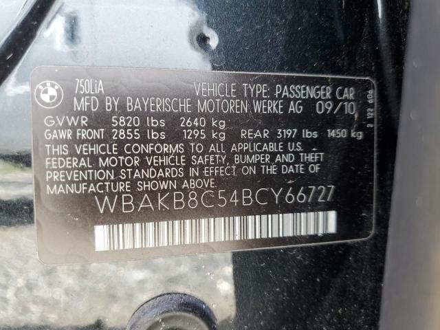 WBAKB8C54BCY66727 - 2011 BMW ALPINA B7 LI BLACK photo 12