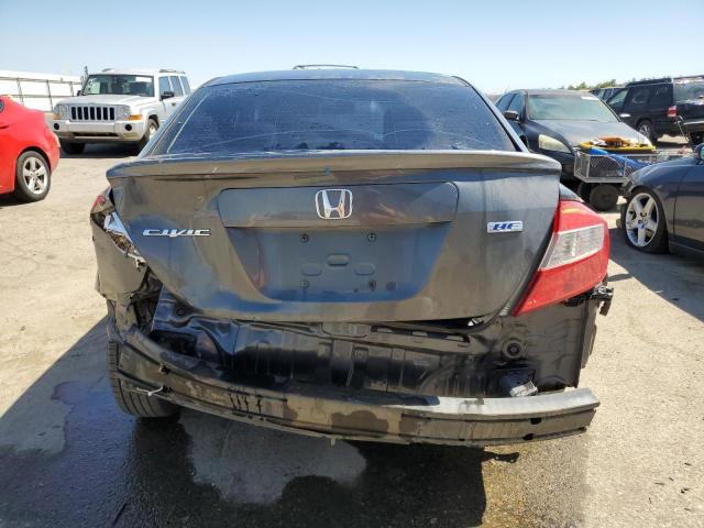 2HGFB2F64CH556311 - 2012 HONDA CIVIC HF GRAY photo 6