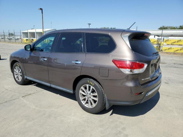 5N1AR2MN4FC609672 - 2015 NISSAN PATHFINDER S BROWN photo 2