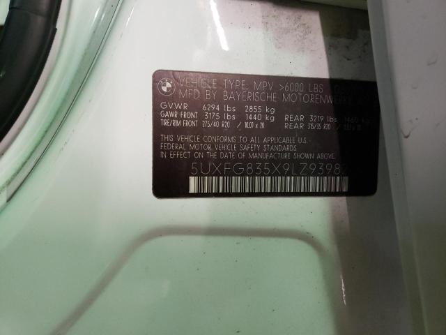 5UXFG835X9LZ93982 - 2009 BMW X6 WHITE photo 13