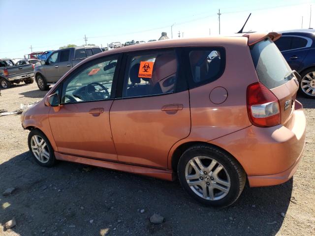 JHMGD38658S041610 - 2008 HONDA FIT SPORT ORANGE photo 2