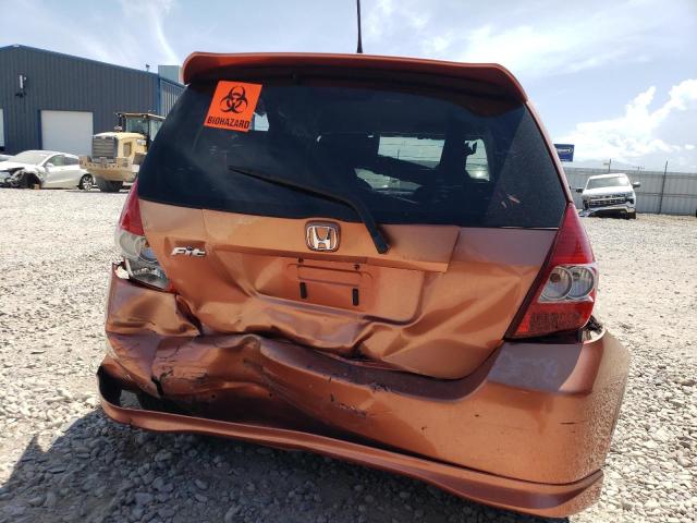 JHMGD38667S065378 - 2007 HONDA FIT S ნარინჯისფერი ფოტო 6