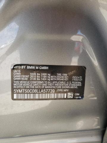 5YMTS0C08LLA57739 - 2020 BMW X3 M COMPETITION SILVER photo 13