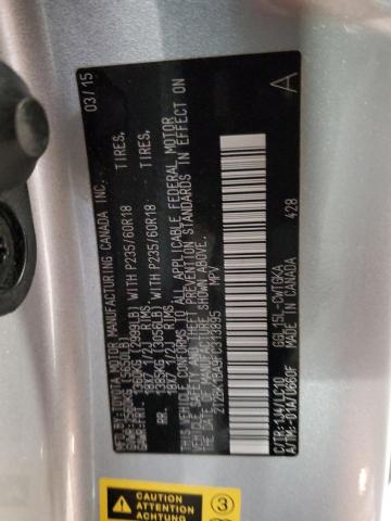 2T2BK1BA9FC313895 - 2015 LEXUS RX 350 BASE SILVER photo 13