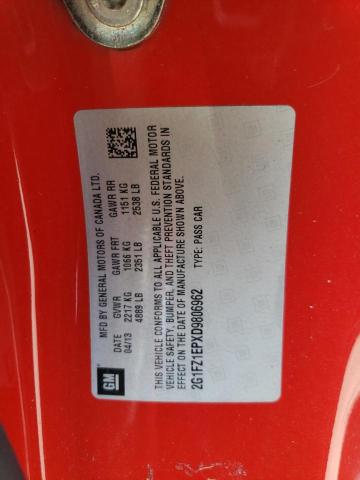 2G1FZ1EPXD9806962 - 2013 CHEVROLET CAMARO ZL1 RED photo 12