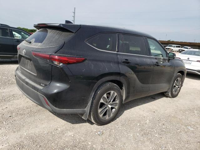 5TDGZRAH5NS539778 - 2022 TOYOTA HIGHLANDER XLE BLACK photo 3