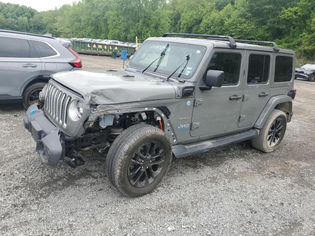 1C4JJXP69NW153646 - 2022 JEEP WRANGLER U SAHARA 4XE GRAY photo 1