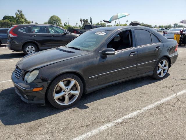 WDBRF52H86F731298 - 2006 MERCEDES-BENZ C230 230 BLACK photo 1