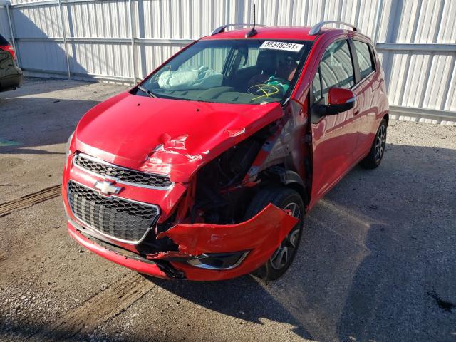 KL8CF6S91EC463189 - 2014 CHEVROLET SPARK 2LT RED photo 2