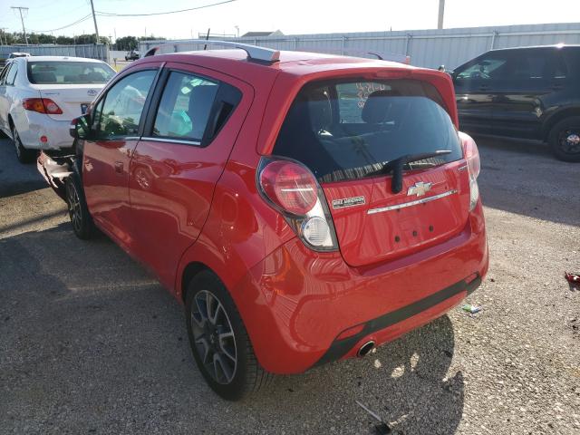 KL8CF6S91EC463189 - 2014 CHEVROLET SPARK 2LT RED photo 3