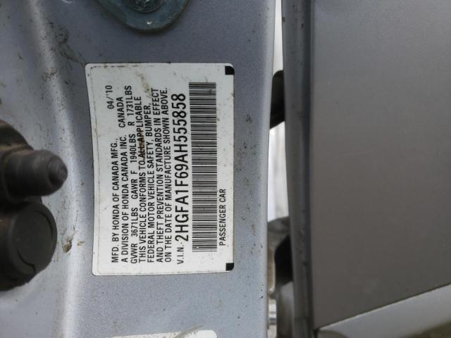 2HGFA1F69AH555858 - 2010 HONDA CIVIC LX-S Gümüş foto 12