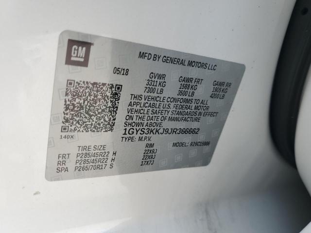 1GYS3KKJ9JR366662 - 2018 CADILLAC ESCALADE ESV PLATINUM თეთრი ფოტო 13