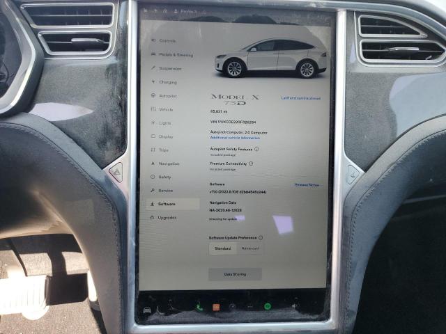 5YJXCDE22GF026294 - 2016 TESLA MODEL X WHITE photo 9