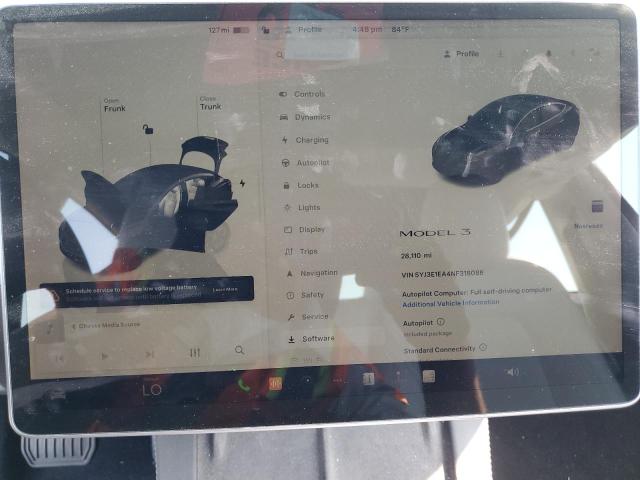 5YJ3E1EA4NF318086 - 2022 TESLA MODEL 3 黑色 照片 9