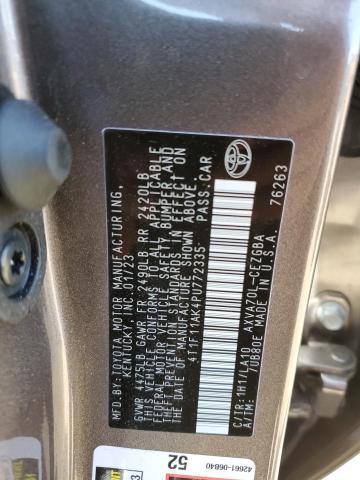 4T1F11AK4PU772335 - 2023 TOYOTA CAMRY XLE SILVER photo 12