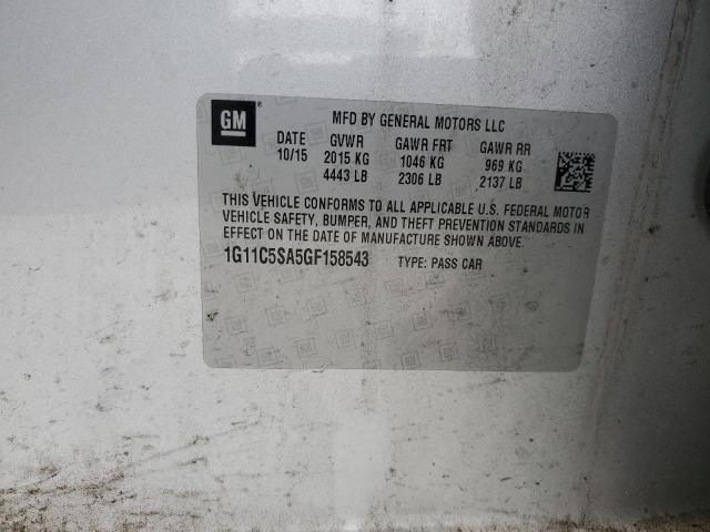 1G11C5SA5GF158543 - 2016 CHEVROLET MALIBU LIM LT 金色 照片 12