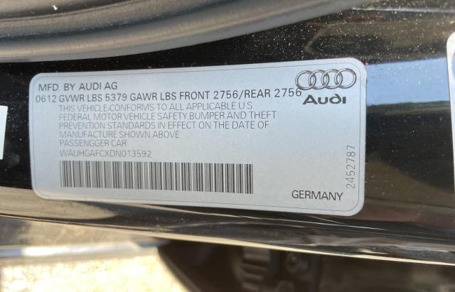 WAUHGAFCXDN013592 - 2013 AUDI A6 PRESTIGE 黑色 照片 10