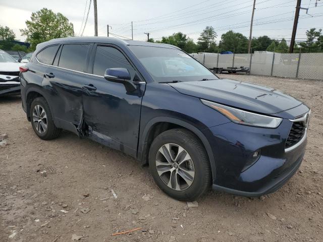 5TDGZRBH5NS252651 - 2022 TOYOTA HIGHLANDER XLE Көк фото 4