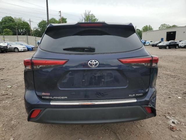 5TDGZRBH5NS252651 - 2022 TOYOTA HIGHLANDER XLE Көк фото 6