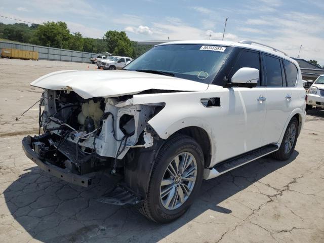 JN8AZ2AF5M9718707 - 2021 INFINITI QX80 LUXE WHITE photo 1