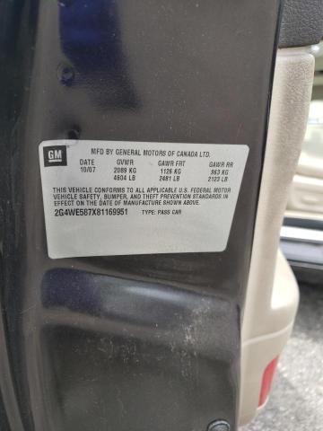 2G4WE587X81169951 - 2008 BUICK LACROSSE CXS CHARCOAL photo 12