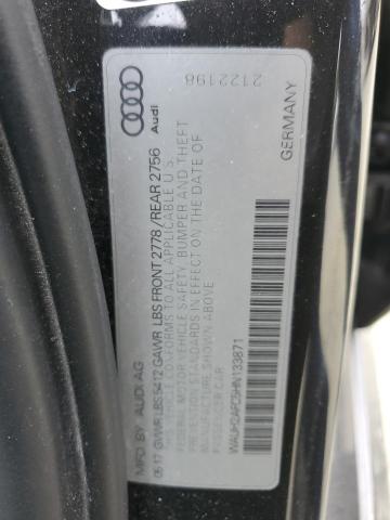 WAUH2AFC5HN133871 - 2017 AUDI A6 PRESTIGE ნაცრისფერი ფოტო 12