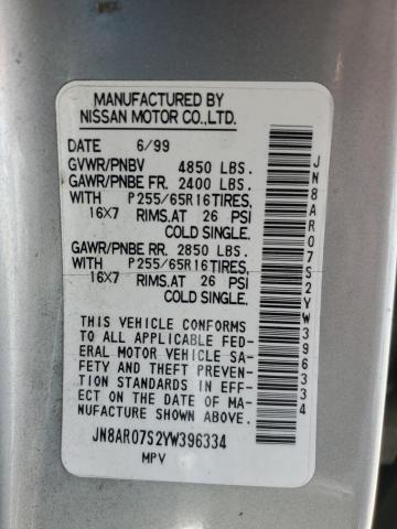 JN8AR07S2YW396334 - 2000 NISSAN PATHFINDER LE 银色 照片 13