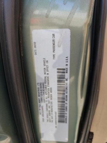 4S3BH675347614267 - 2004 SUBARU LEGACY OUTBACK AWP 绿色 照片 12