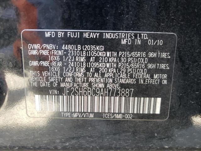 JF2SH6BC9AH773887 - 2010 SUBARU FORESTER XS Qara foto 14