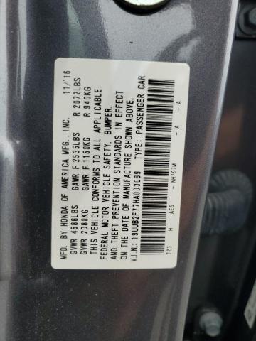 19UUB2F77HA003089 - 2017 ACURA TLX ADVANCE GRAY photo 13