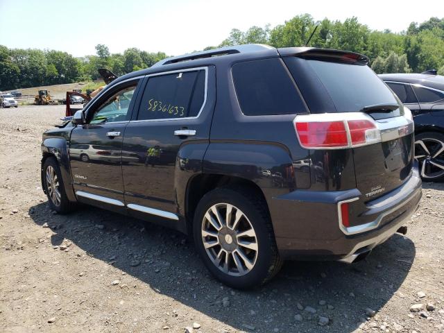 2GKFLVE33G6250257 - 2016 GMC TERRAIN DENALI BLACK photo 2