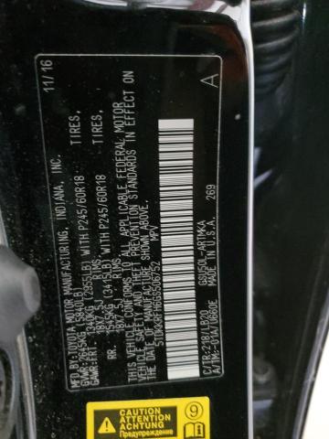 5TDKKRFH6GS506752 - 2016 TOYOTA HIGHLANDER XLE Negro foto 13