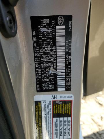 4T1BD1EB7DU007809 - 2013 TOYOTA AVALON HYBRID SILVER photo 12