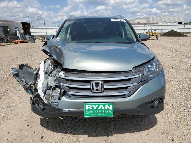 JHLRM4H77CC001270 - 2012 HONDA CR-V EXL TURQUOISE photo 5