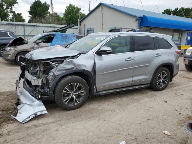 5TDJKRFH6GS315344 - 2016 TOYOTA HIGHLANDER XLE SILVER photo 1