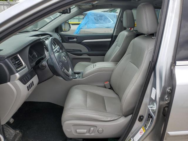 5TDJKRFH6GS315344 - 2016 TOYOTA HIGHLANDER XLE SILVER photo 7