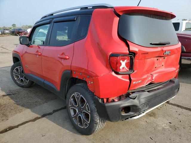 ZACCJBDT8GPD42813 - 2016 JEEP RENEGADE LIMITED RED photo 2