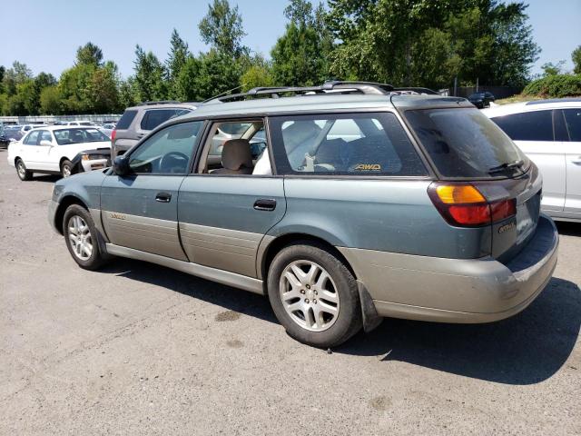 4S3BH665117637866 - 2001 SUBARU LEGACY OUTBACK GREEN photo 2