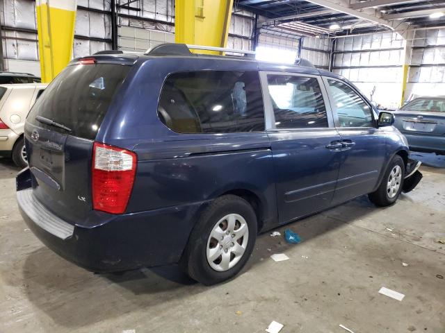 KNDMB233586202421 - 2008 KIA SEDONA EX BLUE photo 3