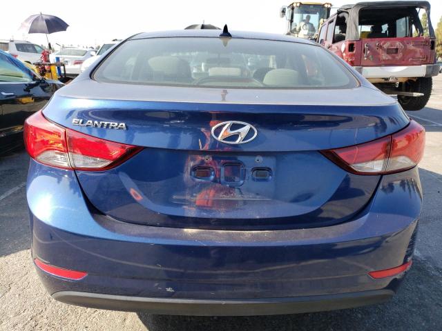 5NPDH4AE3FH628934 - 2015 HYUNDAI ELANTRA SE BLUE photo 6