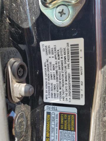 2HGFG4A55FH704031 - 2015 HONDA CIVIC SI BLACK photo 12