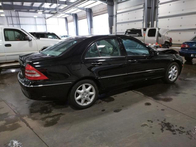 WDBRF81J34F462209 - 2004 MERCEDES-BENZ C 240 4MATIC BLACK photo 3