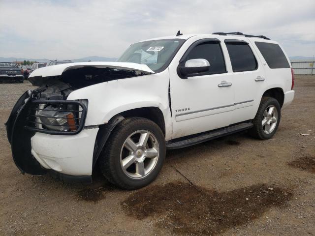 1GNSKCE09ER208949 - 2014 CHEVROLET TAHOE K1500 LTZ WHITE photo 1