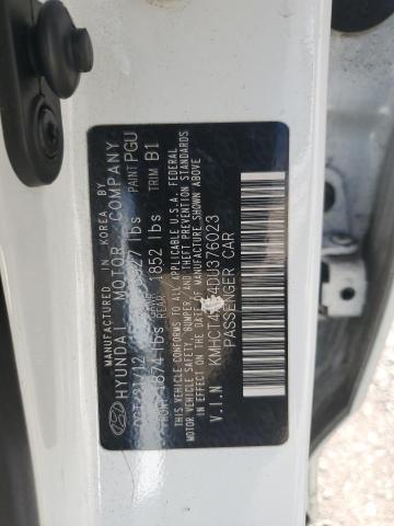 KMHCT4AE4DU376023 - 2013 HYUNDAI ACCENT GLS Ağ foto 12