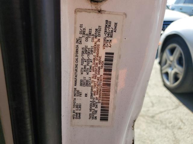 5TESN92NX1Z773079 - 2001 TOYOTA TACOMA XTRACAB PRERUNNER თეთრი ფოტო 12