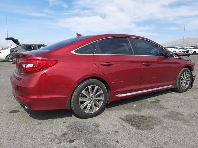 5NPE34AF0GH393373 - 2016 HYUNDAI SONATA SPORT RED photo 3