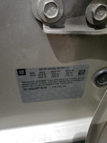 1G11A5SL9FF166750 - 2015 CHEVROLET MALIBU LS GOLD photo 12