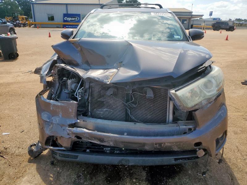5TDKKRFH5GS125944 - 2016 TOYOTA HIGHLANDER XLE GRAY photo 5