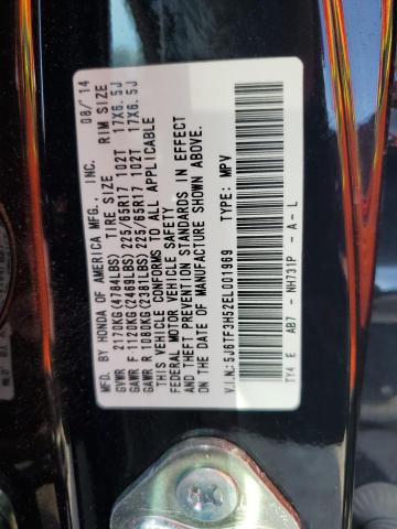 5J6TF3H52EL001969 - 2014 HONDA CROSSTOUR EXL BLACK photo 12