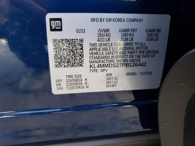 KL4MMDS27PB126442 - 2023 BUICK ENCORE GX SELECT BLUE photo 13